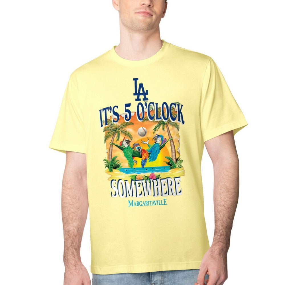 Los Angeles Dodgers Margaritaville Five O'Clock Graphic T-Shirt - Yellow