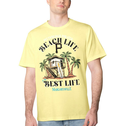 Pittsburgh Pirates Margaritaville Beach Hut Graphic T-Shirt - Yellow