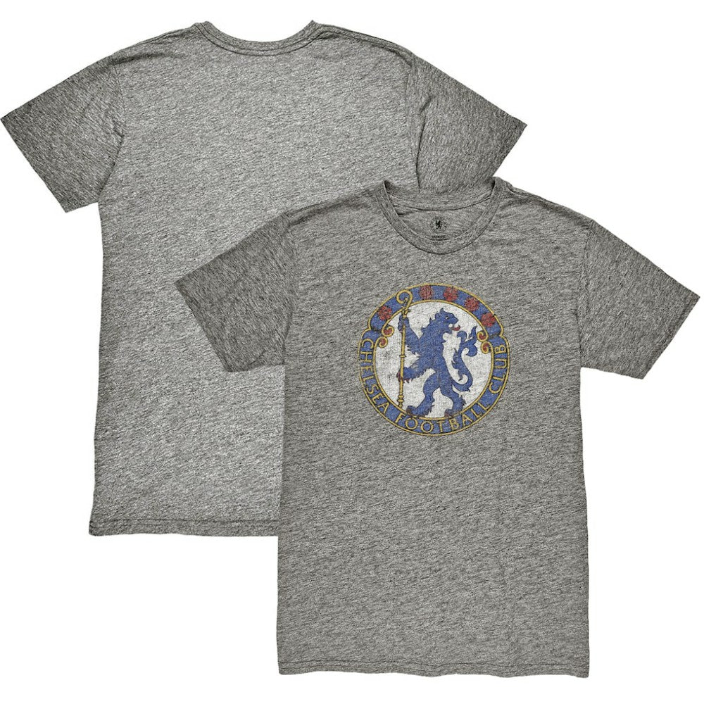Chelsea 1863FC Retro Badge Vintage Tri-Blend T-Shirt - Heather Gray shop