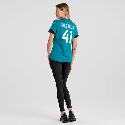 Josh Hines-Allen Jacksonville Jaguars Women's Player Game Jersey - Teal | Nike on sale