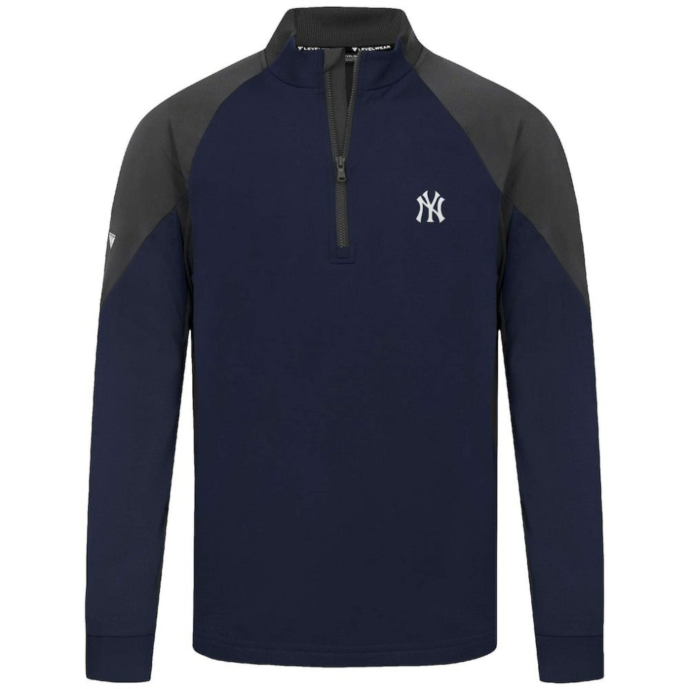 New York Yankees Levelwear Cadet Insignia 2.0 Raglan Quarter-Zip Jacket - Navy