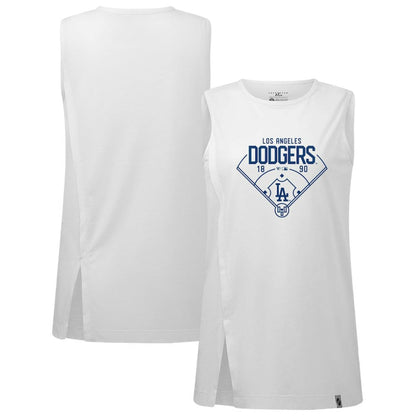 Los Angeles Dodgers Levelwear Women's Influx Home Field Tank Top - White