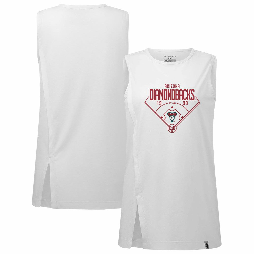 Arizona Diamondbacks Levelwear Women's Influx Home Field Tank Top - White