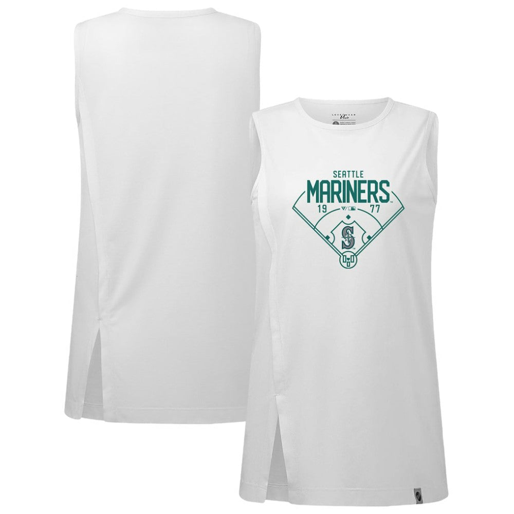 Seattle Mariners Levelwear Women's Influx Home Field Tank Top - White