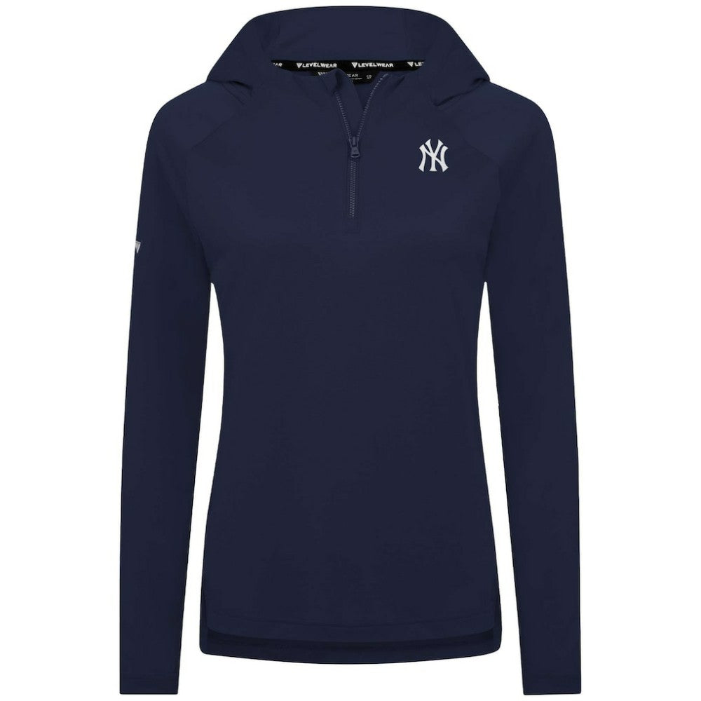 New York Yankees Levelwear Women's Raven Insignia 2.0 Quarter-Zip Jacket - Navy