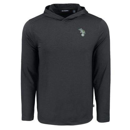 Athletics Cutter & Buck Coastline Epic Comfort Recycled Eco Hoodie Long Sleeve T-Shirt - Black