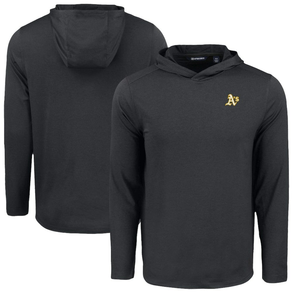 Athletics Cutter & Buck Coastline Epic Comfort Recycled Eco Hoodie Long Sleeve T-Shirt - Black