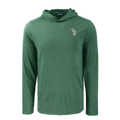 Athletics Cutter & Buck Coastline Epic Comfort Recycled Eco Hoodie Long Sleeve T-Shirt - Green