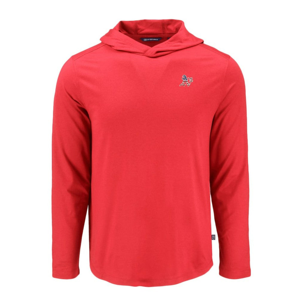 Athletics Cutter & Buck Coastline Epic Comfort Recycled Eco Hoodie Long Sleeve T-Shirt - Red