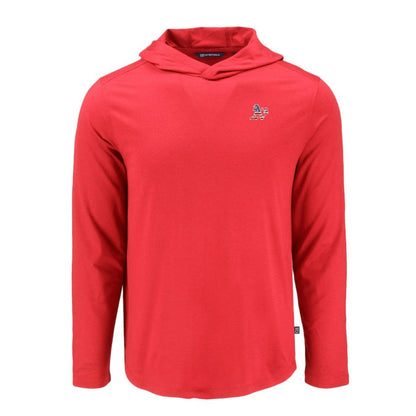 Athletics Cutter & Buck Coastline Epic Comfort Recycled Eco Hoodie Long Sleeve T-Shirt - Red