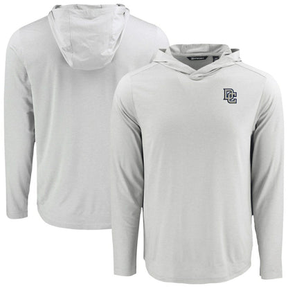 Washington Nationals Cutter & Buck Coastline Epic Comfort Recycled Eco Hoodie Long Sleeve T-Shirt - Gray