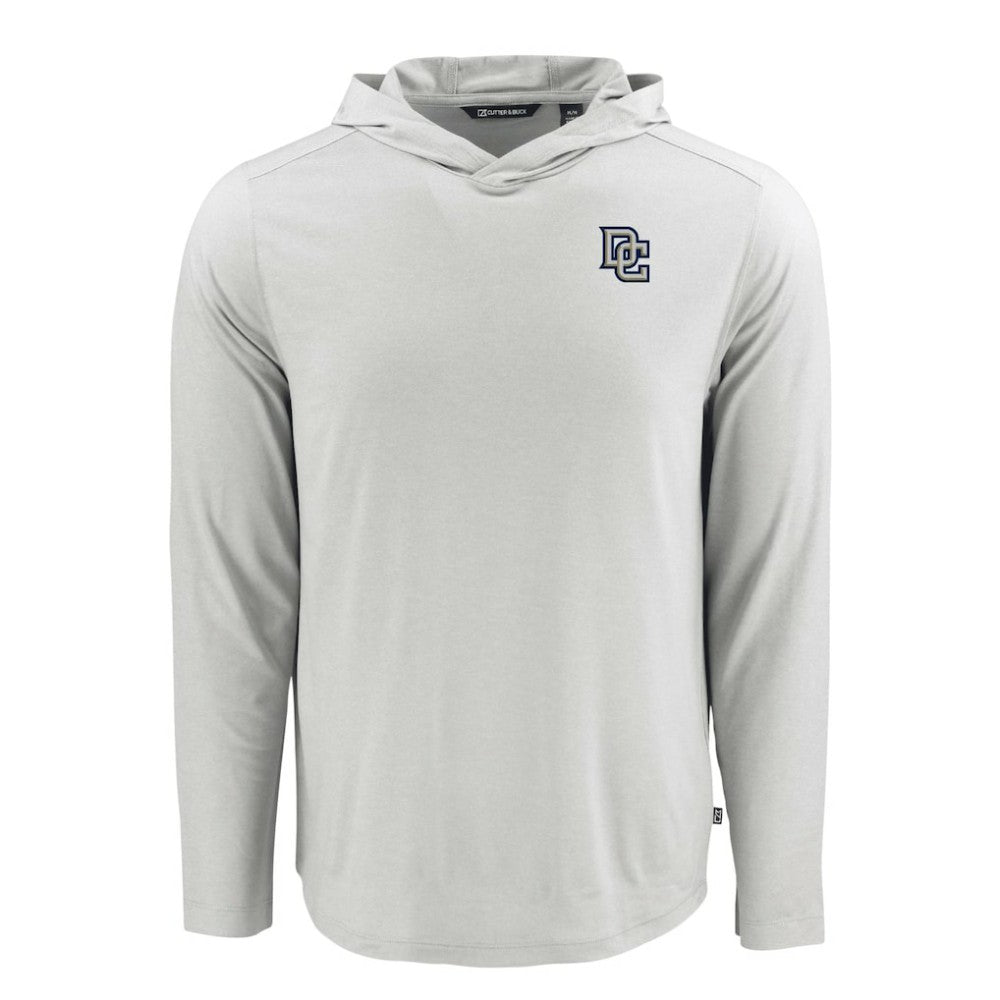Washington Nationals Cutter & Buck Coastline Epic Comfort Recycled Eco Hoodie Long Sleeve T-Shirt - Gray