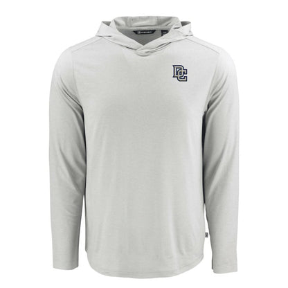Washington Nationals Cutter & Buck Coastline Epic Comfort Recycled Eco Hoodie Long Sleeve T-Shirt - Gray