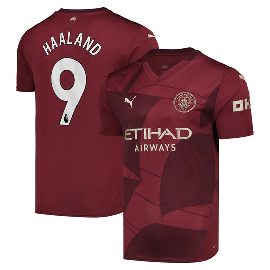 Erling Haaland Manchester City 2024/25 Third Replica Player Jersey - Burgundy | Puma on sale