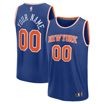 New York Knicks Fast Break Custom Jersey - Icon Edition - Blue | Fanatics sale