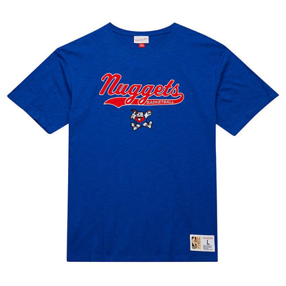 Denver Nuggets Hardwood Classics Felt Applique Slub T-Shirt sale - Royal | Mitchell & Ness outlet