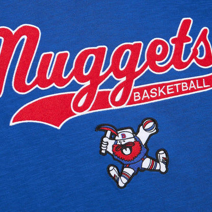 Denver Nuggets Hardwood Classics Felt Applique Slub T-Shirt sale - Royal | Mitchell & Ness outlet