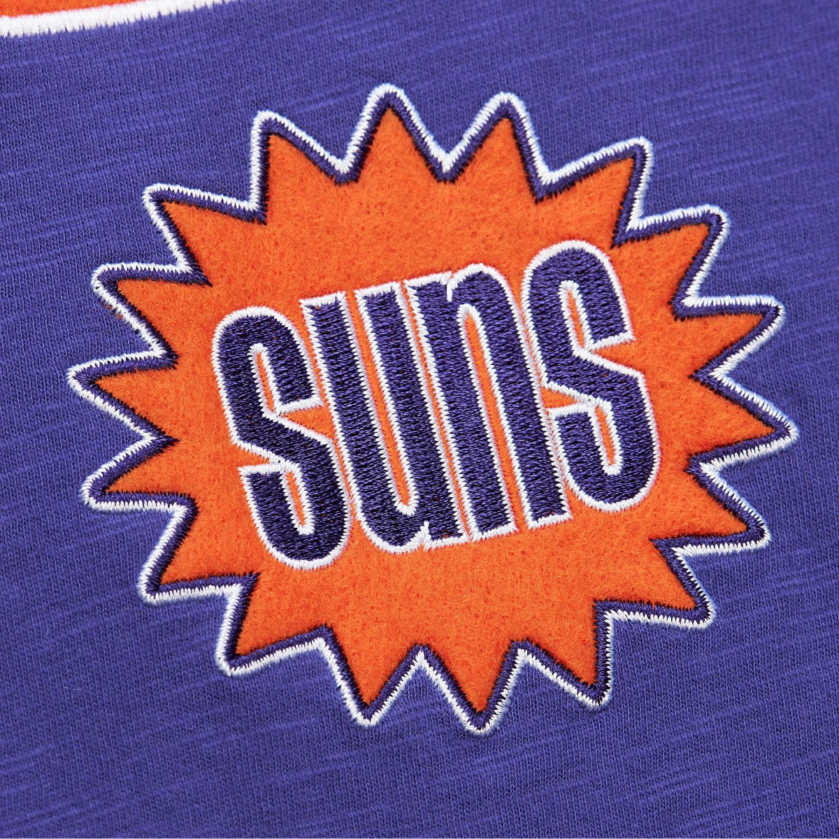Phoenix Suns Hardwood Classics Felt Applique Slub T-Shirt - Purple | Mitchell & Ness outlet