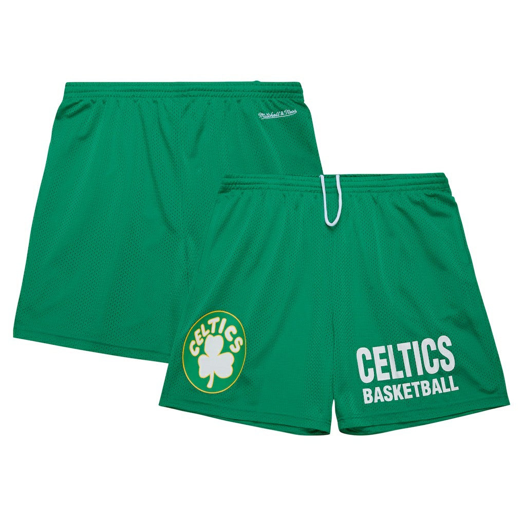 Boston Celtics Hardwood Classics Gameday Mesh Shorts - Kelly Green | Mitchell & Ness shop