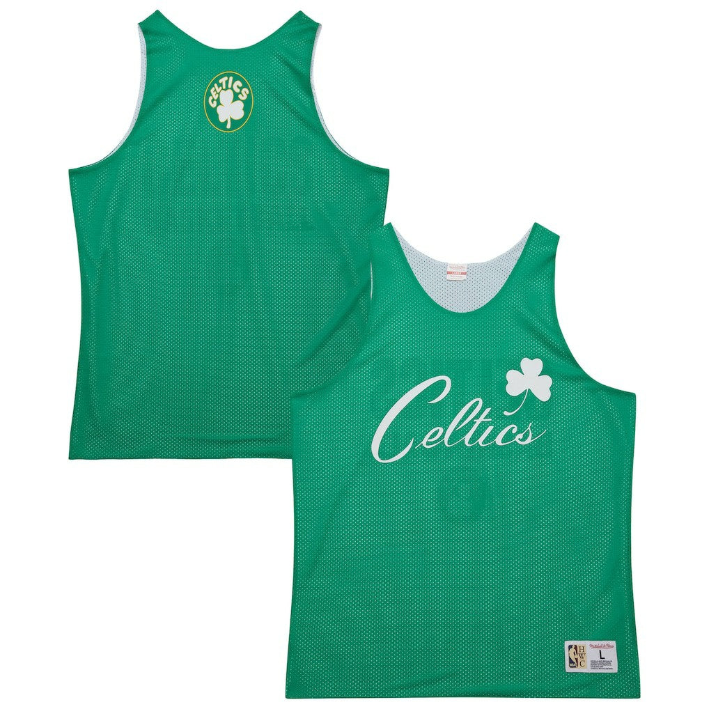 Boston Celtics Hardwood Classics Reversible Mesh Practice Jersey - Kelly Green/White | Mitchell & Ness cheap