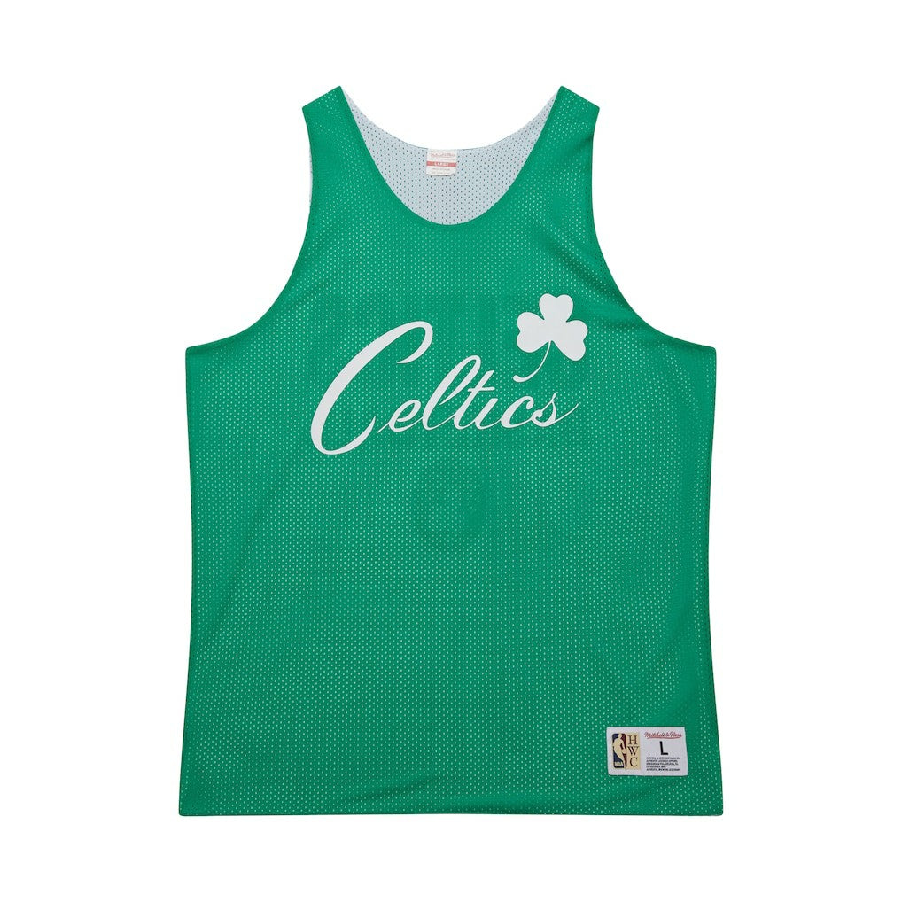 Boston Celtics Hardwood Classics Reversible Mesh Practice Jersey - Kelly Green/White | Mitchell & Ness cheap