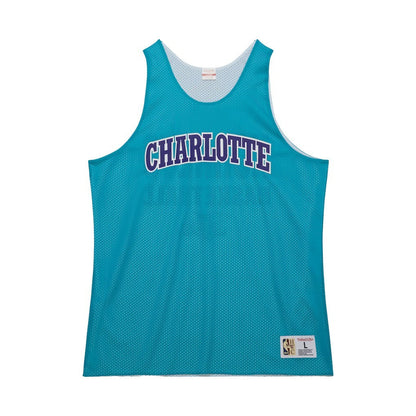 Charlotte Hornets Hardwood Classics Reversible Mesh Practice Jersey - Teal/White | Mitchell & Ness cheap