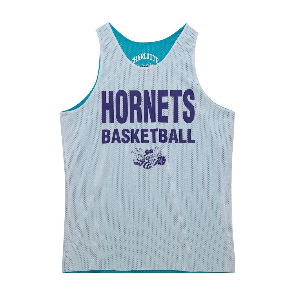Charlotte Hornets Hardwood Classics Reversible Mesh Practice Jersey - Teal/White | Mitchell & Ness cheap