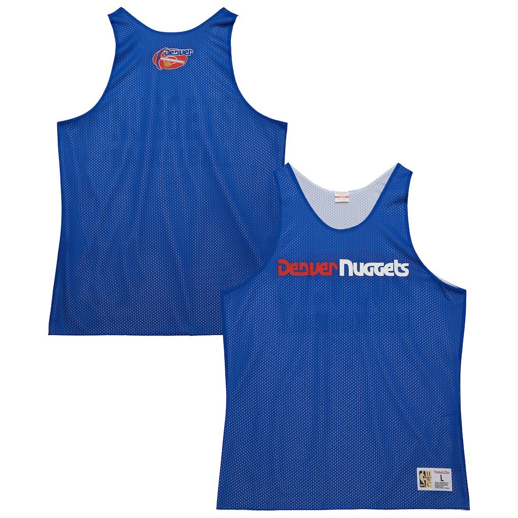 Denver Nuggets Hardwood Classics Reversible Mesh Practice Jersey sale - Royal/White | Mitchell & Ness discount