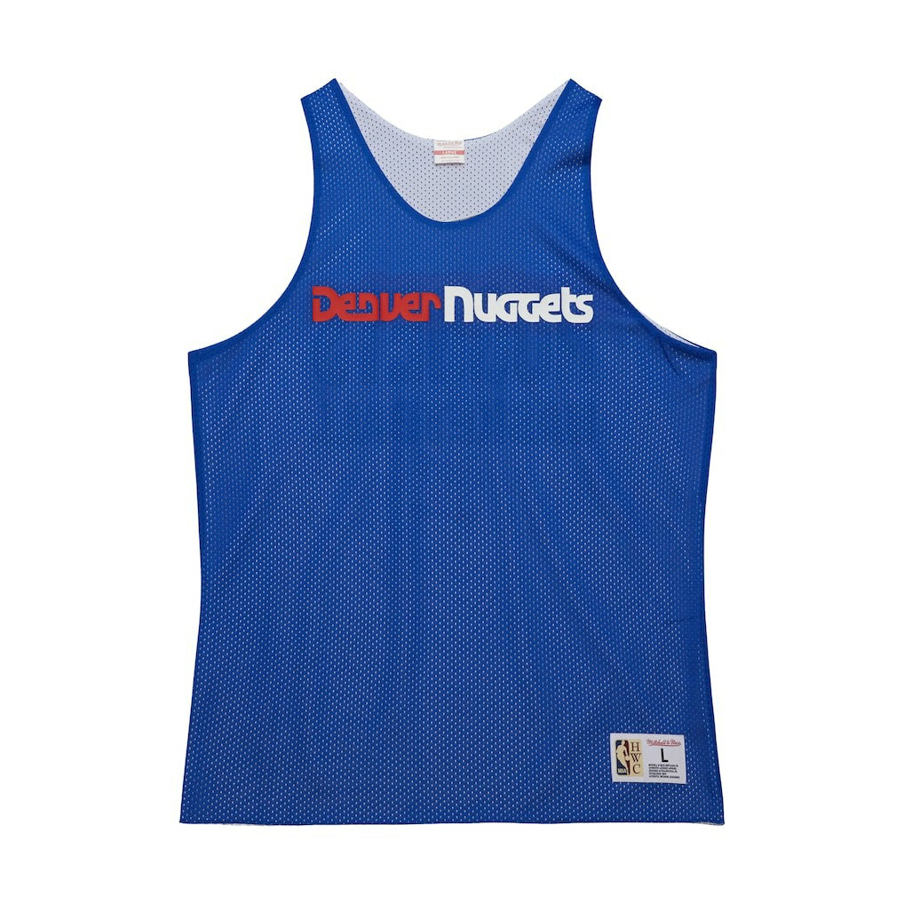 Denver Nuggets Hardwood Classics Reversible Mesh Practice Jersey sale - Royal/White | Mitchell & Ness discount