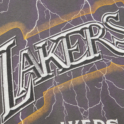 Los Angeles Lakers Women's Hardwood Classics Lightweight Pullover Sweatshirt - Charcoal | Mitchell & Ness online