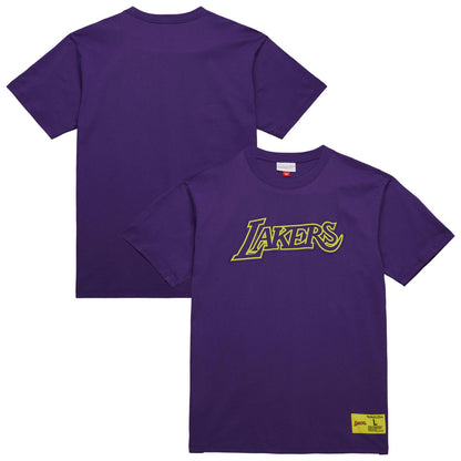 Los Angeles Lakers Hardwood Classics Neon Nights Premium T-Shirt - Purple | Mitchell & Ness shop