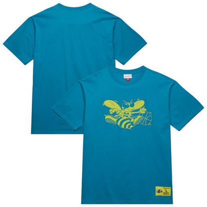 Charlotte Hornets Hardwood Classics Neon Nights Premium T-Shirt - Teal | Mitchell & Ness online