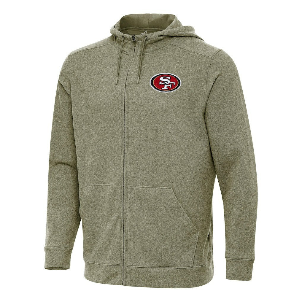 San Francisco 49ers Antigua Effortless Full-Zip Hoodie - Olive for sale