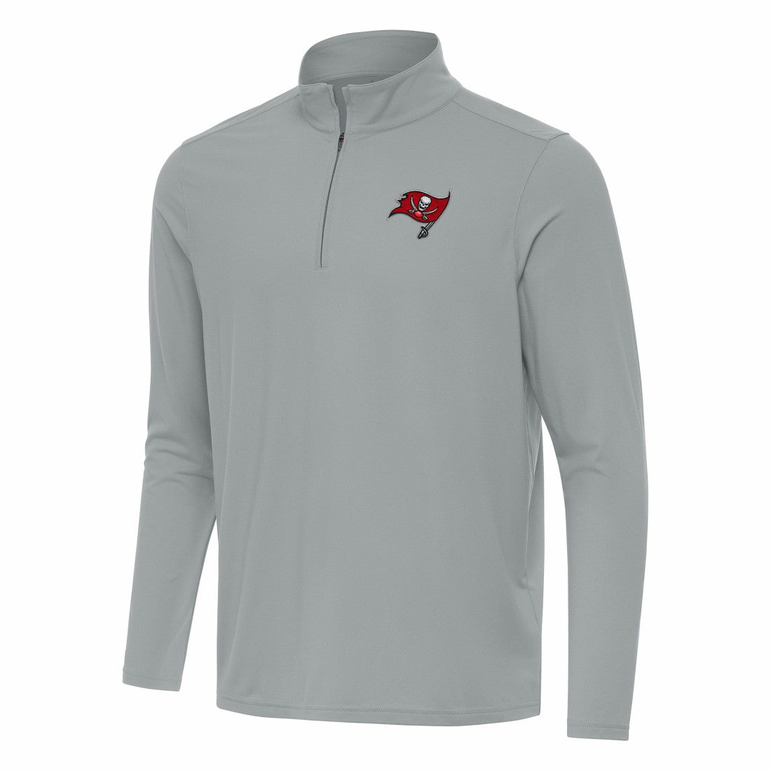 Tampa Bay Buccaneers Antigua Intent Quarter-Zip Pullover Top - Gray outlet