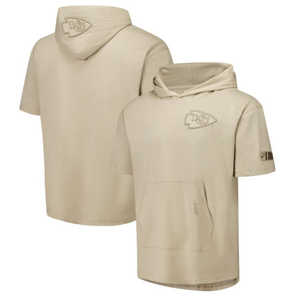 Kansas City Chiefs Pro Standard Neutrals Capsule Short Sleeve Pullover Hoodie - Tan discount