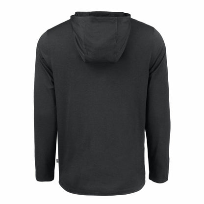 Los Angeles Angels Cutter & Buck Coastline Epic Comfort Eco Recycled Long Sleeve Hoodie T-Shirt - Black