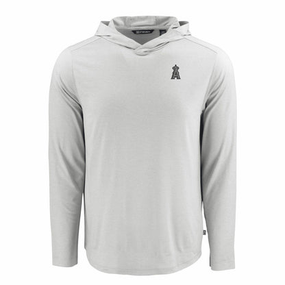Los Angeles Angels Cutter & Buck Coastline Epic Comfort Eco Recycled Long Sleeve Hoodie T-Shirt - Gray