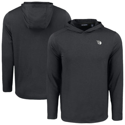 Cleveland Guardians Cutter & Buck Coastline Epic Comfort Eco Recycled Long Sleeve Hoodie T-Shirt - Black
