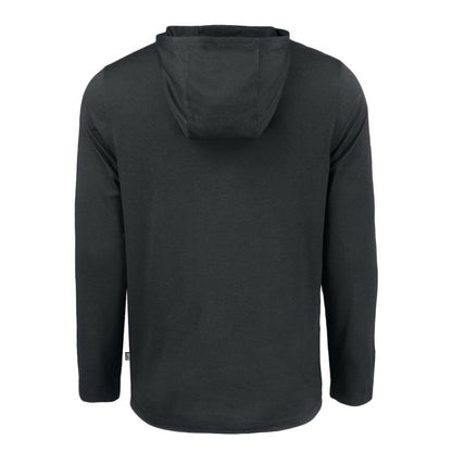 Cleveland Guardians Cutter & Buck Coastline Epic Comfort Eco Recycled Long Sleeve Hoodie T-Shirt - Black