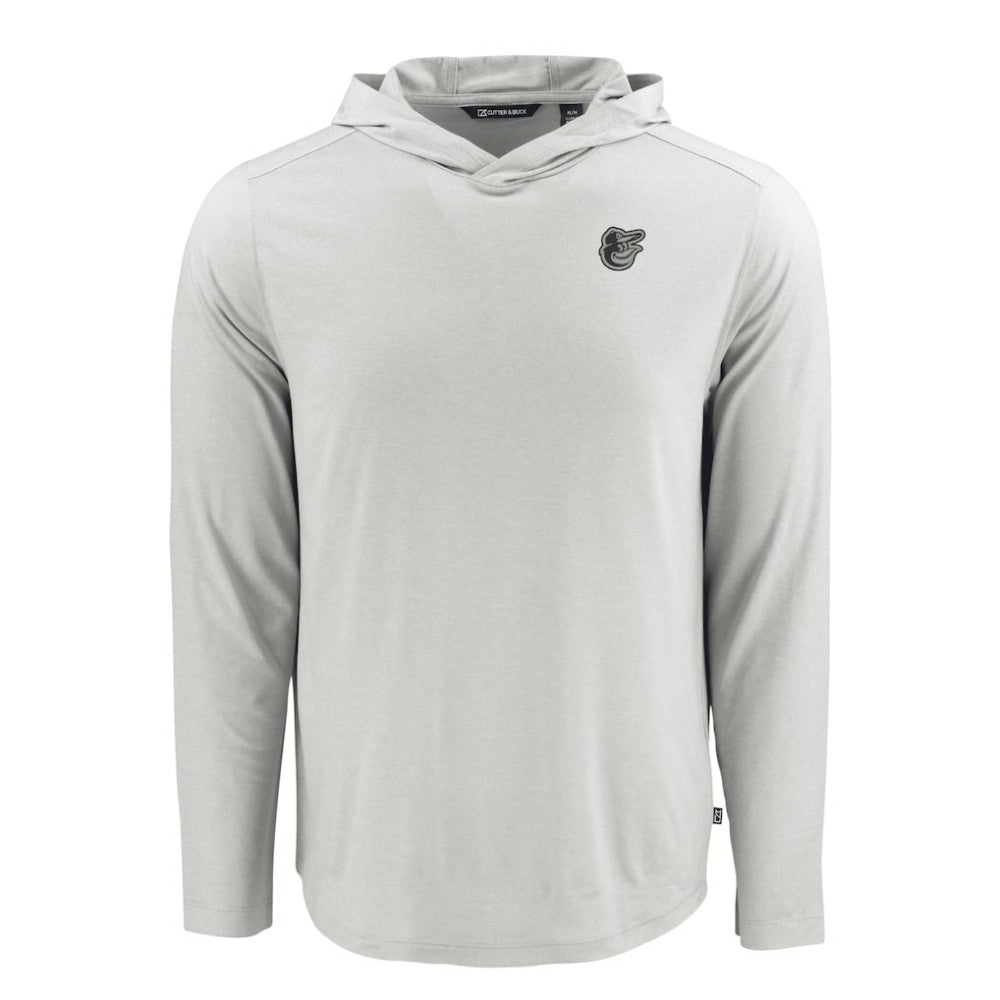 Baltimore Orioles Cutter & Buck Coastline Epic Comfort Eco Recycled Long Sleeve Hoodie T-Shirt - Gray