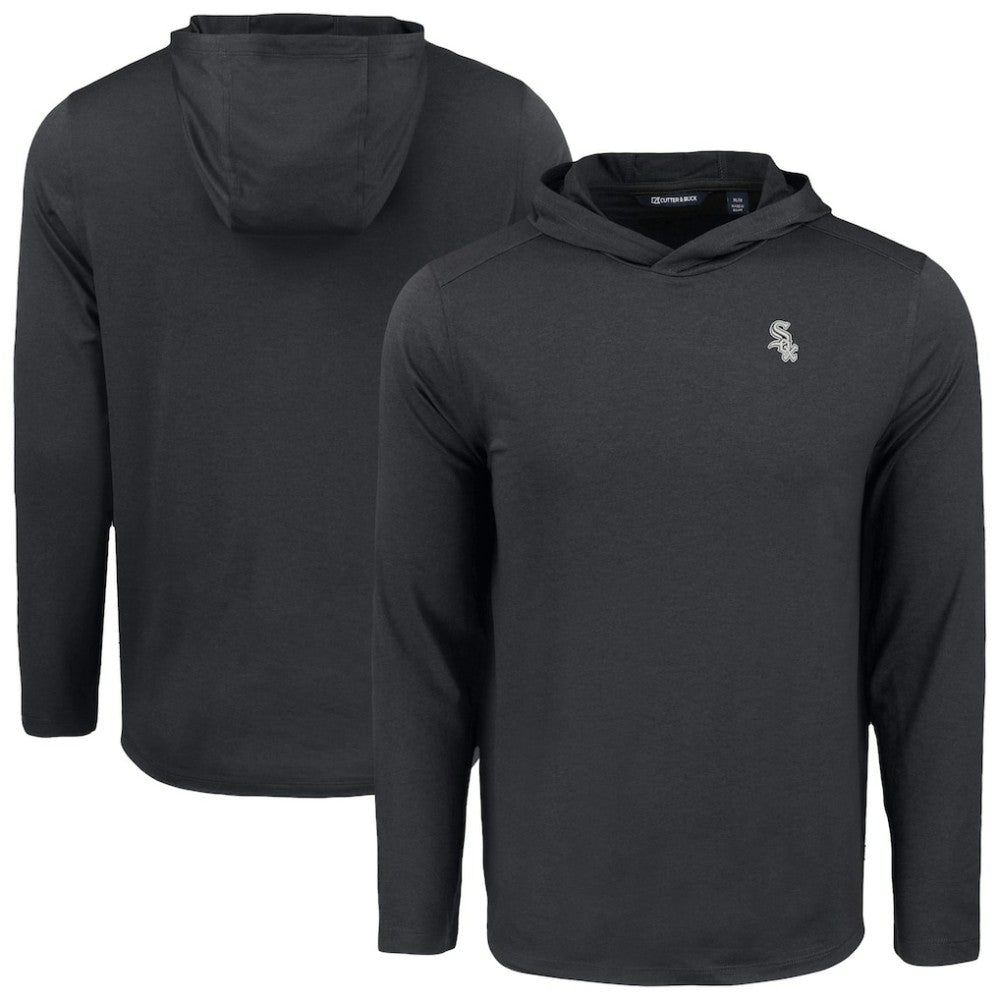 Chicago White Sox Cutter & Buck Coastline Epic Comfort Eco Recycled Long Sleeve Hoodie T-Shirt - Black