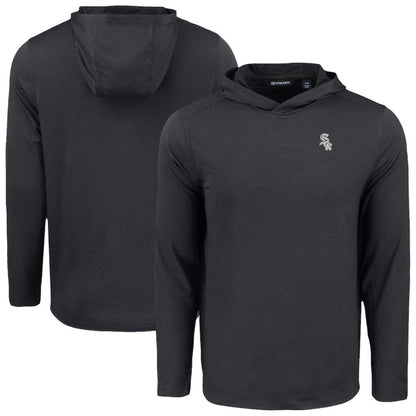 Chicago White Sox Cutter & Buck Coastline Epic Comfort Eco Recycled Long Sleeve Hoodie T-Shirt - Black
