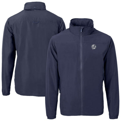 New York Yankees Cutter & Buck Charter Eco Recycled Full-Zip Hoodie Jacket - Navy