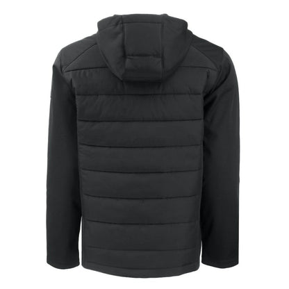 New York Yankees Cutter & Buck Evoke Hybrid Eco Softshell Recycled Full-Zip Hooded Jacket - Black