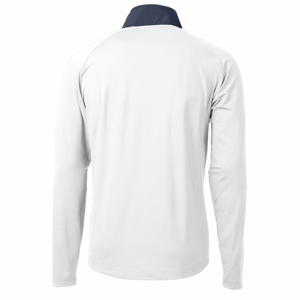 New York Mets Cutter & Buck Adapt Eco Hybrid Raglan DryTec Quarter-Zip Jacket - White