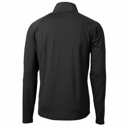 New York Mets Cutter & Buck Adapt Eco Hybrid Raglan DryTec Quarter-Zip Jacket - Black