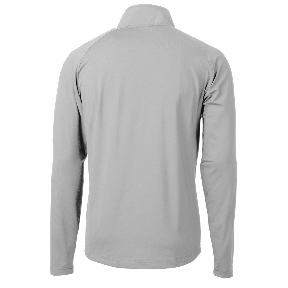 New York Mets Cutter & Buck Adapt Eco Hybrid Raglan DryTec Quarter-Zip Jacket - Gray