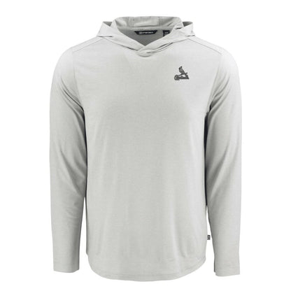 St. Louis Cardinals Cutter & Buck Coastline Epic Comfort Eco Recycled Long Sleeve Hoodie T-Shirt - Gray