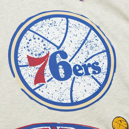 Philadelphia 76ers Hardwood Classics Legacy Defined Retro Championship T-Shirt - Oatmeal | Mitchell & Ness sale