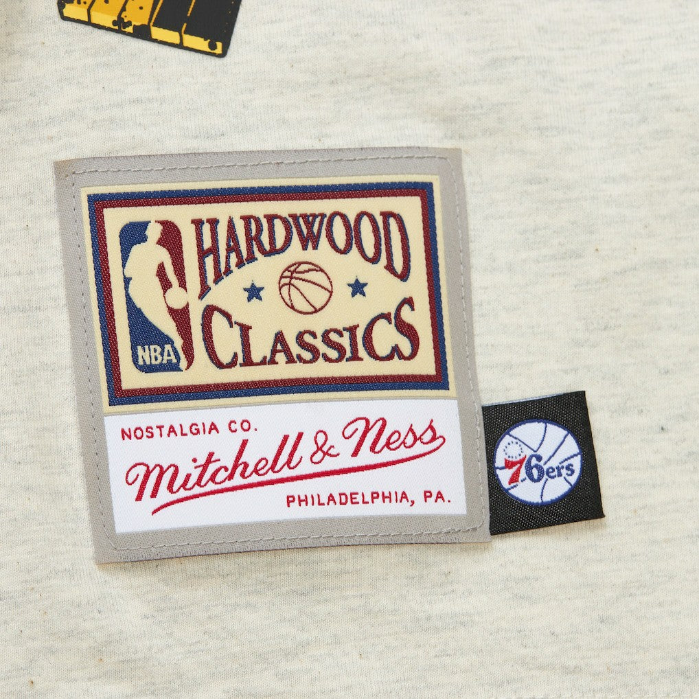 Philadelphia 76ers Hardwood Classics Legacy Defined Retro Championship T-Shirt - Oatmeal | Mitchell & Ness sale